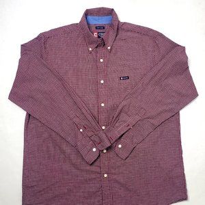 Chaps Plaid Easy Care Men's L/S Dress Shirt
